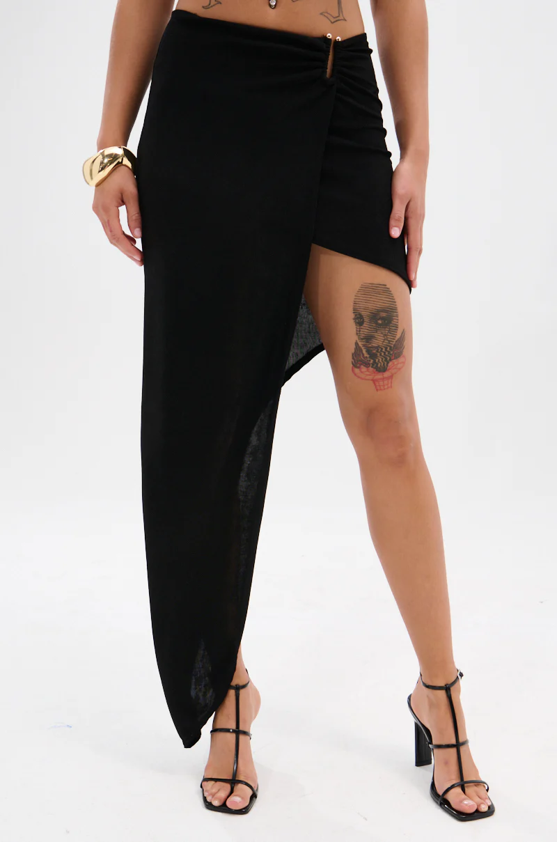 KYLIE SLINKY MIDI SKIRT - Image 3