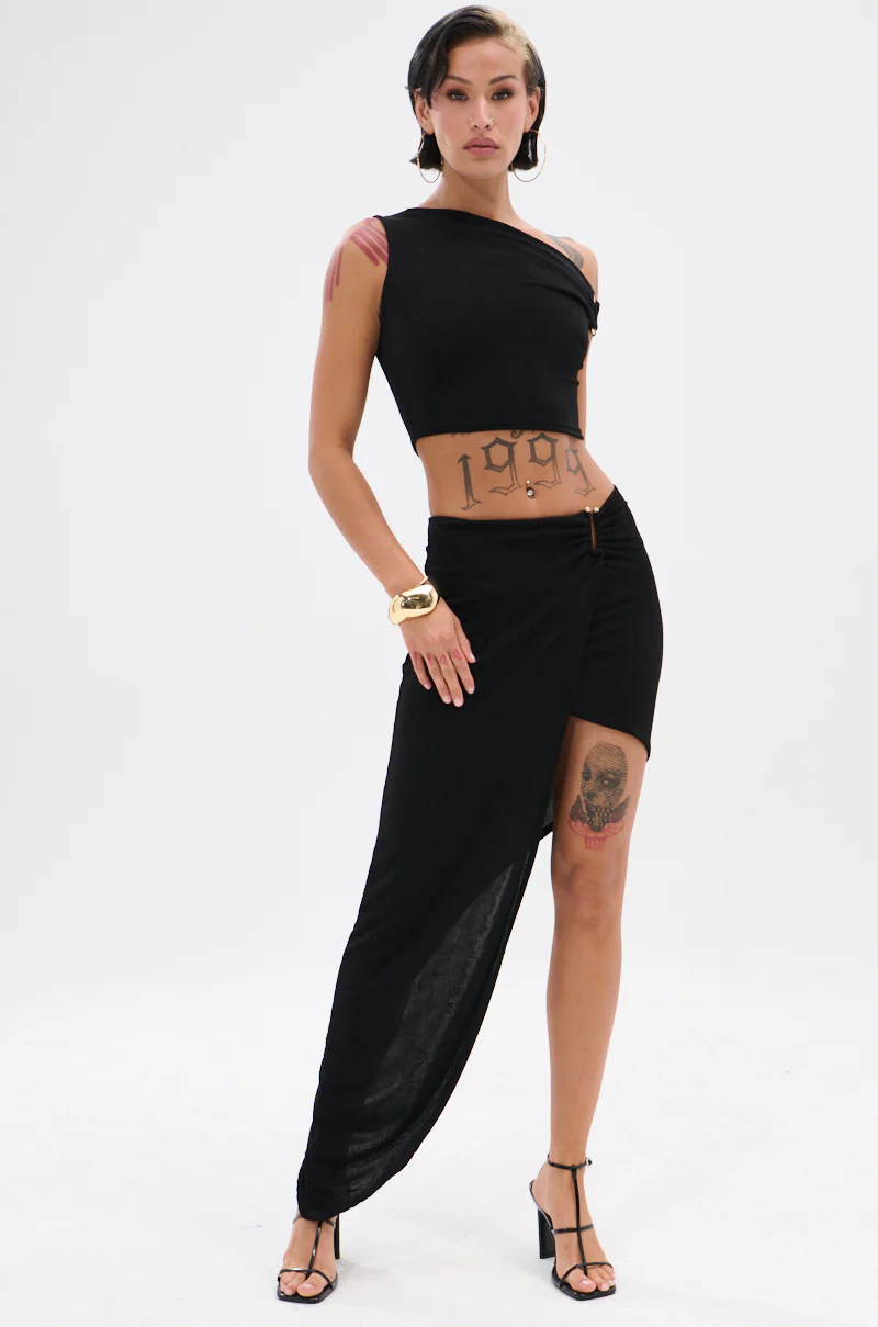 KYLIE SLINKY MIDI SKIRT - Image 7