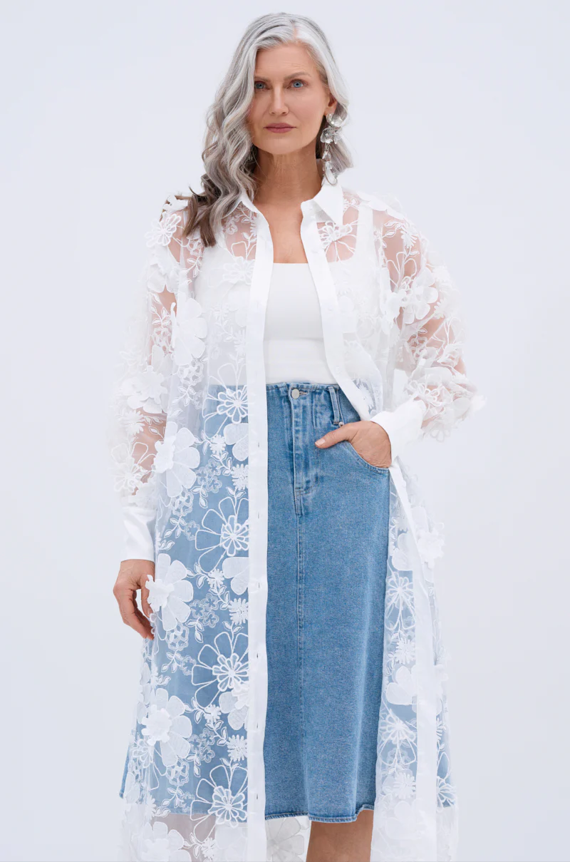 LACE BUTTON UP - Image 4