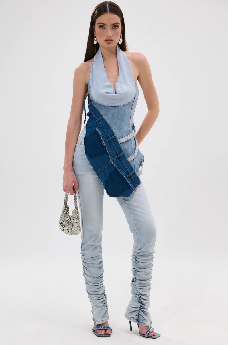 LACE IT UP SKINNY DENIM PANT - Image 5