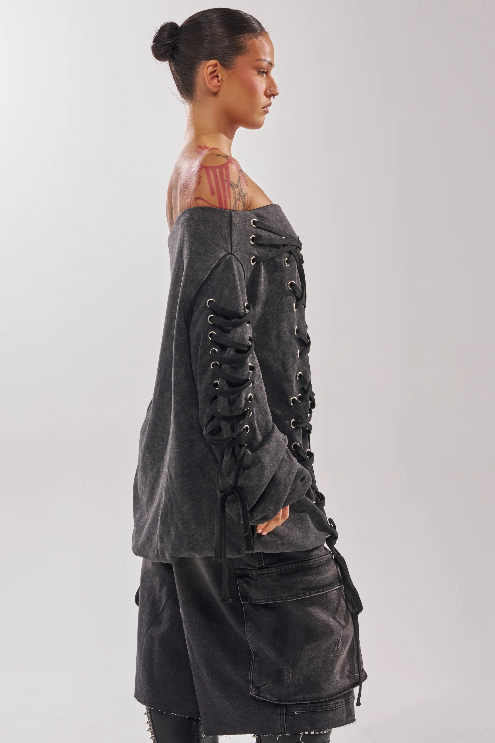 LACED UP FOR GOOD MINI DRESS - Image 3