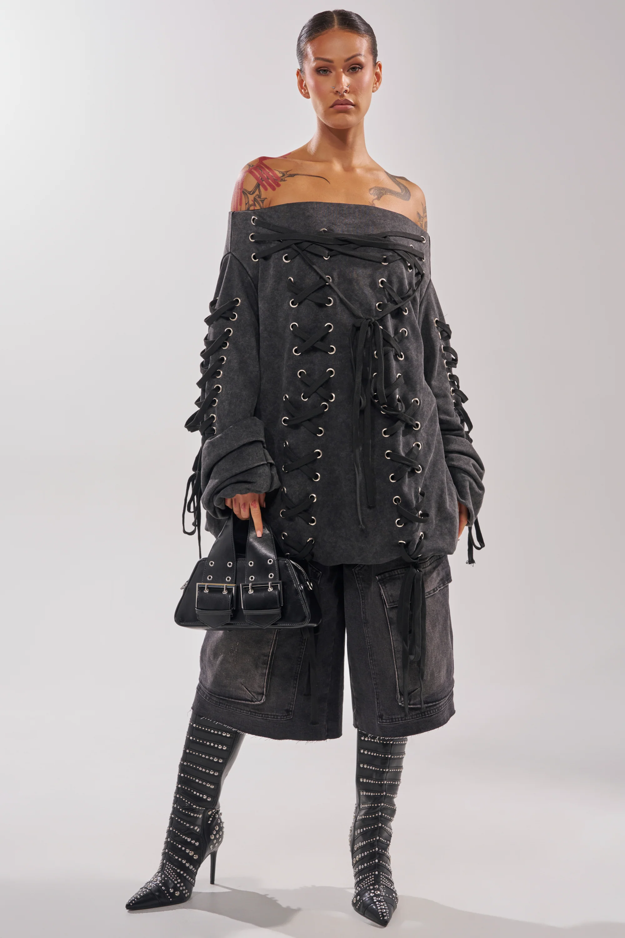 LACED UP FOR GOOD MINI DRESS - Image 5