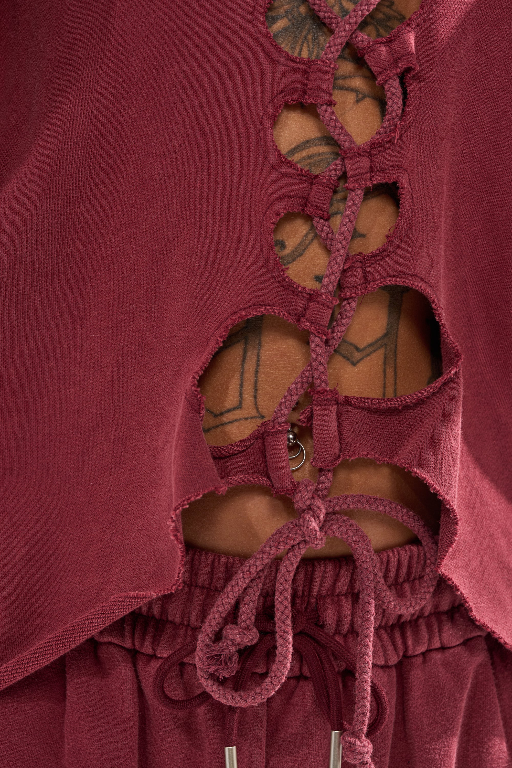 LACED UP FOR GOOD SWEATSHIRT IN PLUM - Image 9