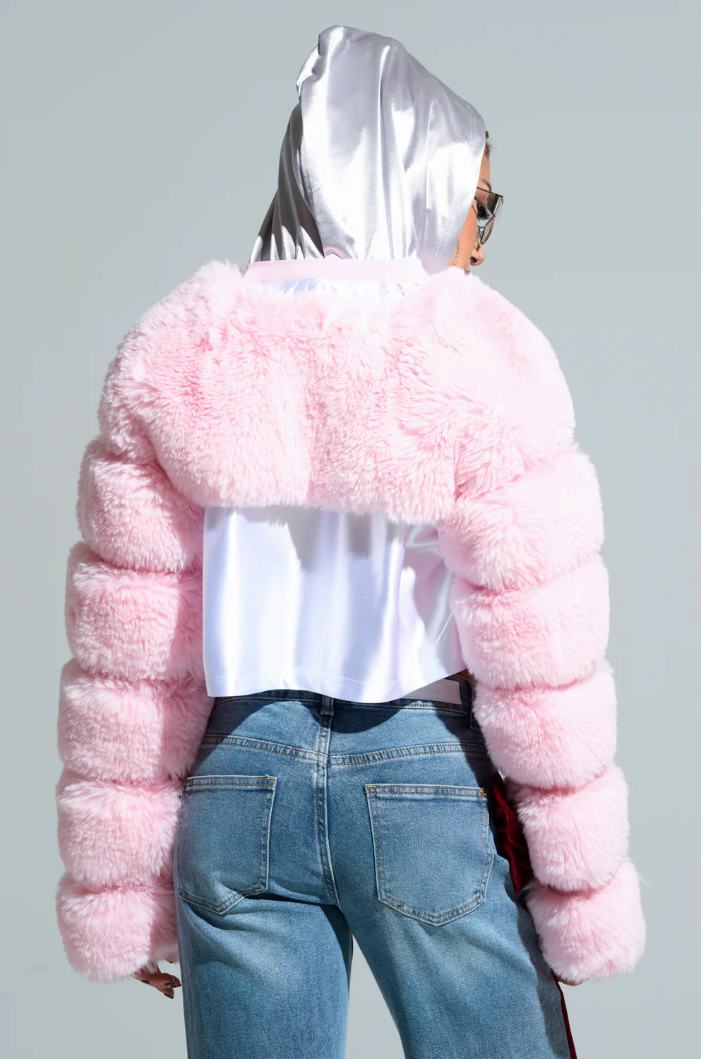 LADIES NIGHT FAUX FUR BOLERO - Image 3