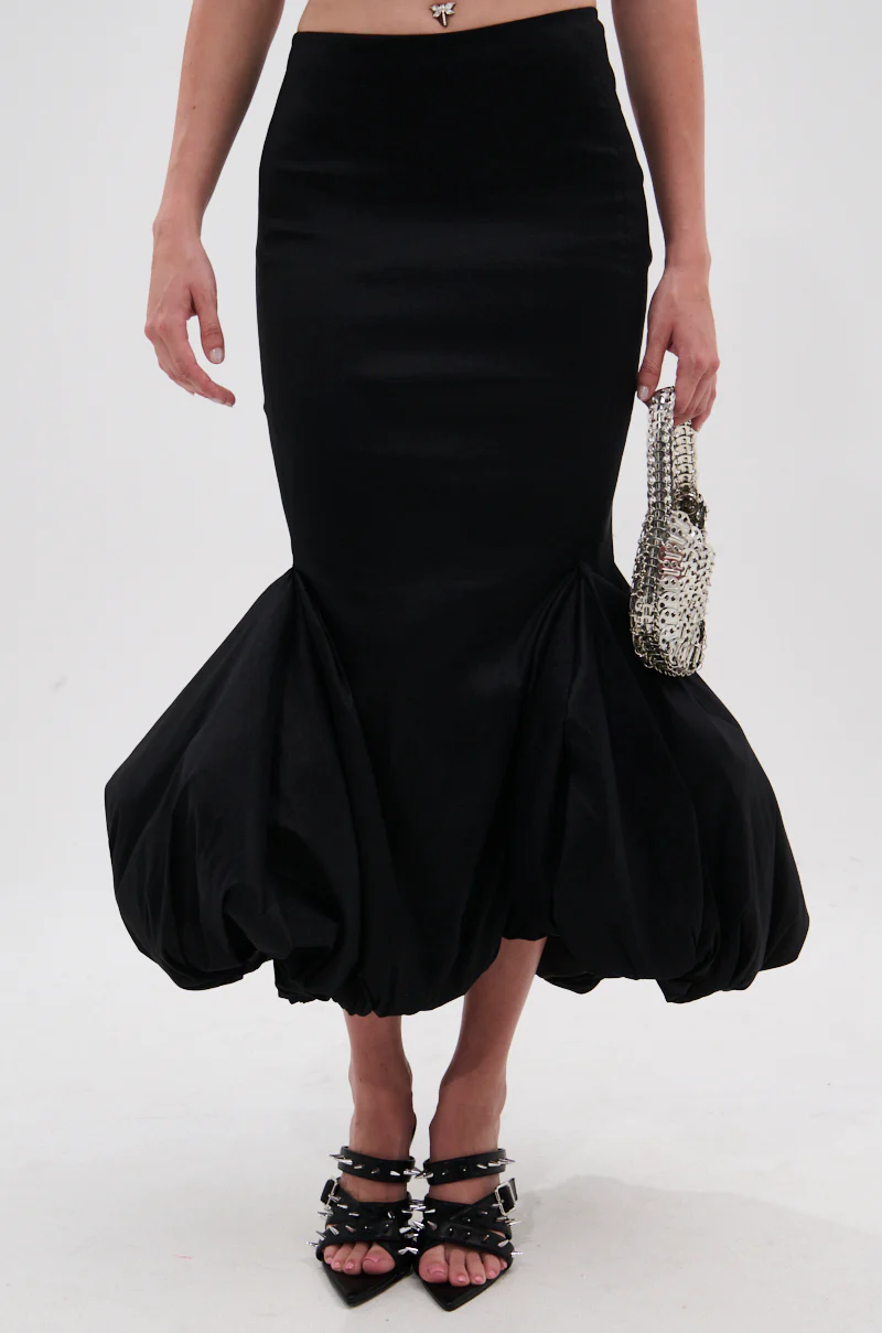 LADY LUX BUBBLE HEM MIDI SKIRT - Image 5