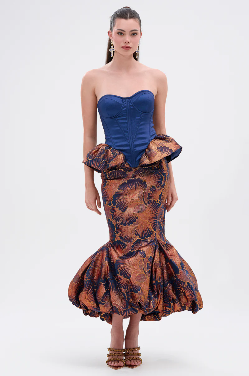 LADY LUX PEPLUM BROCADE CORSET TOP - Image 6