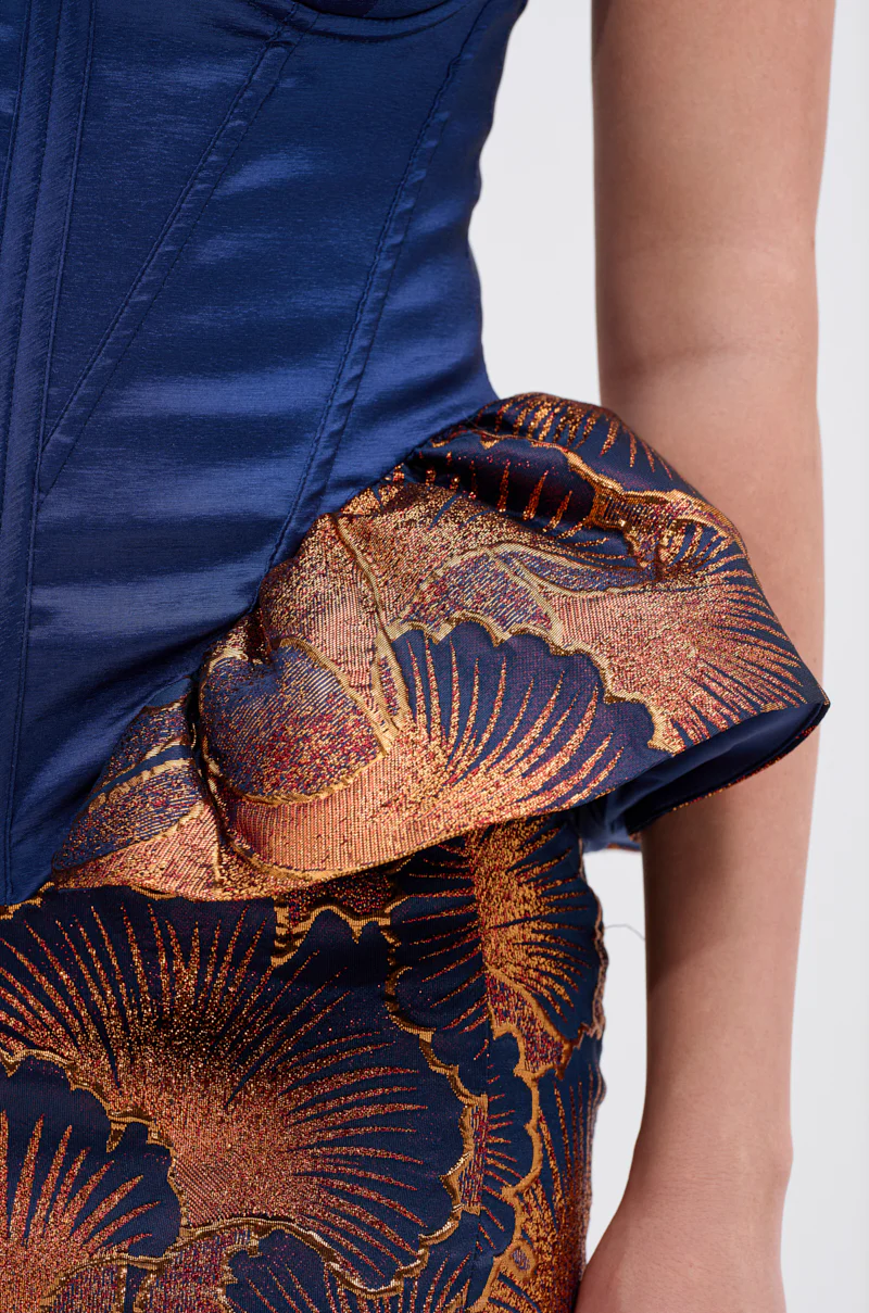LADY LUX PEPLUM BROCADE CORSET TOP - Image 8