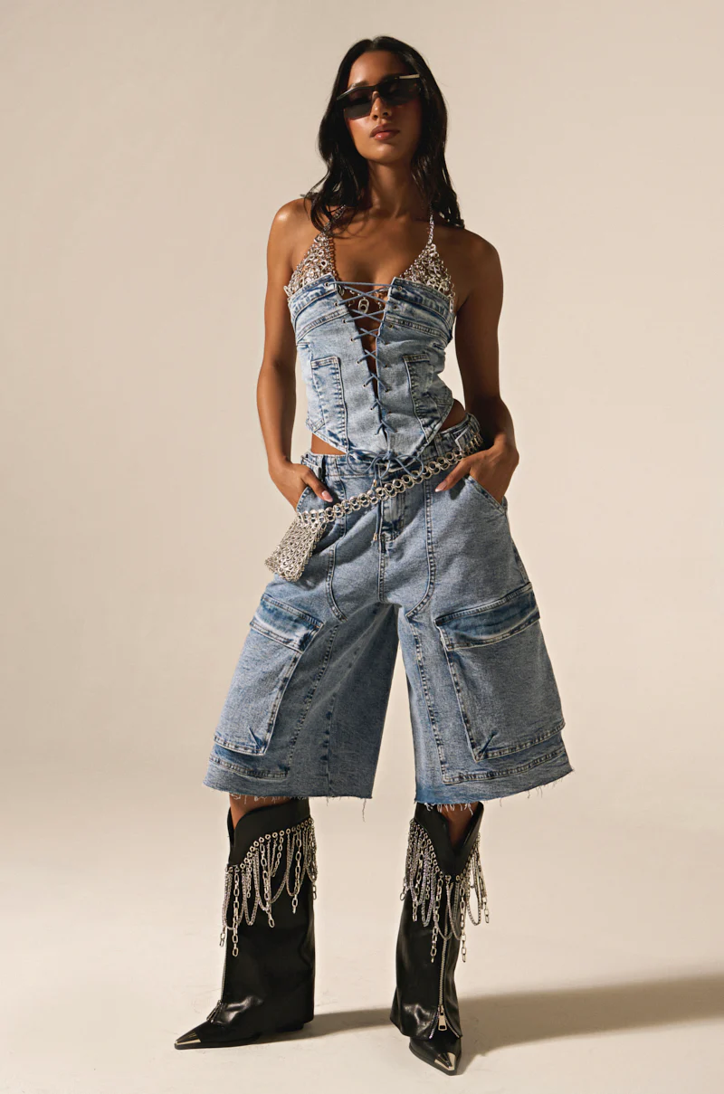 LANA DENIM JORT - Image 2