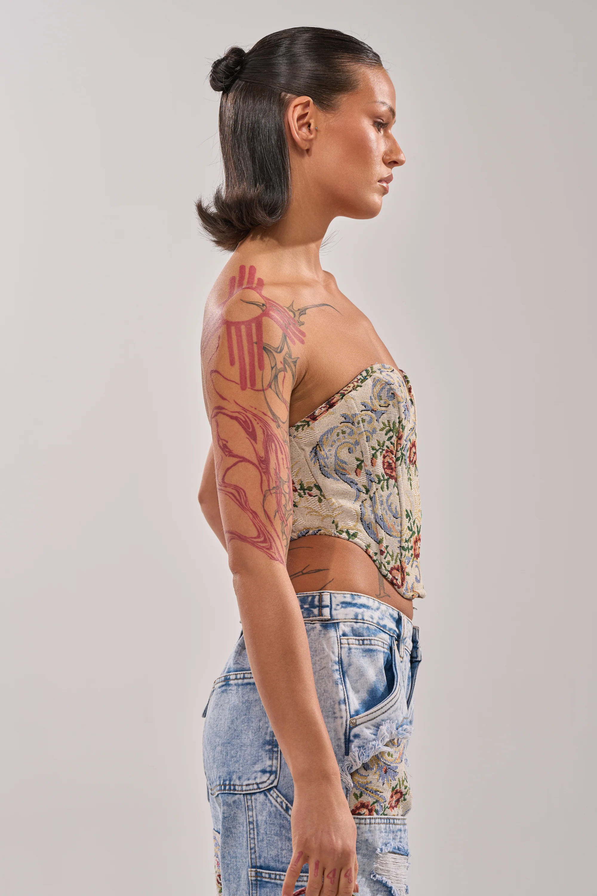 LANA DISTRESSED JACQUARD CORSET - Image 3