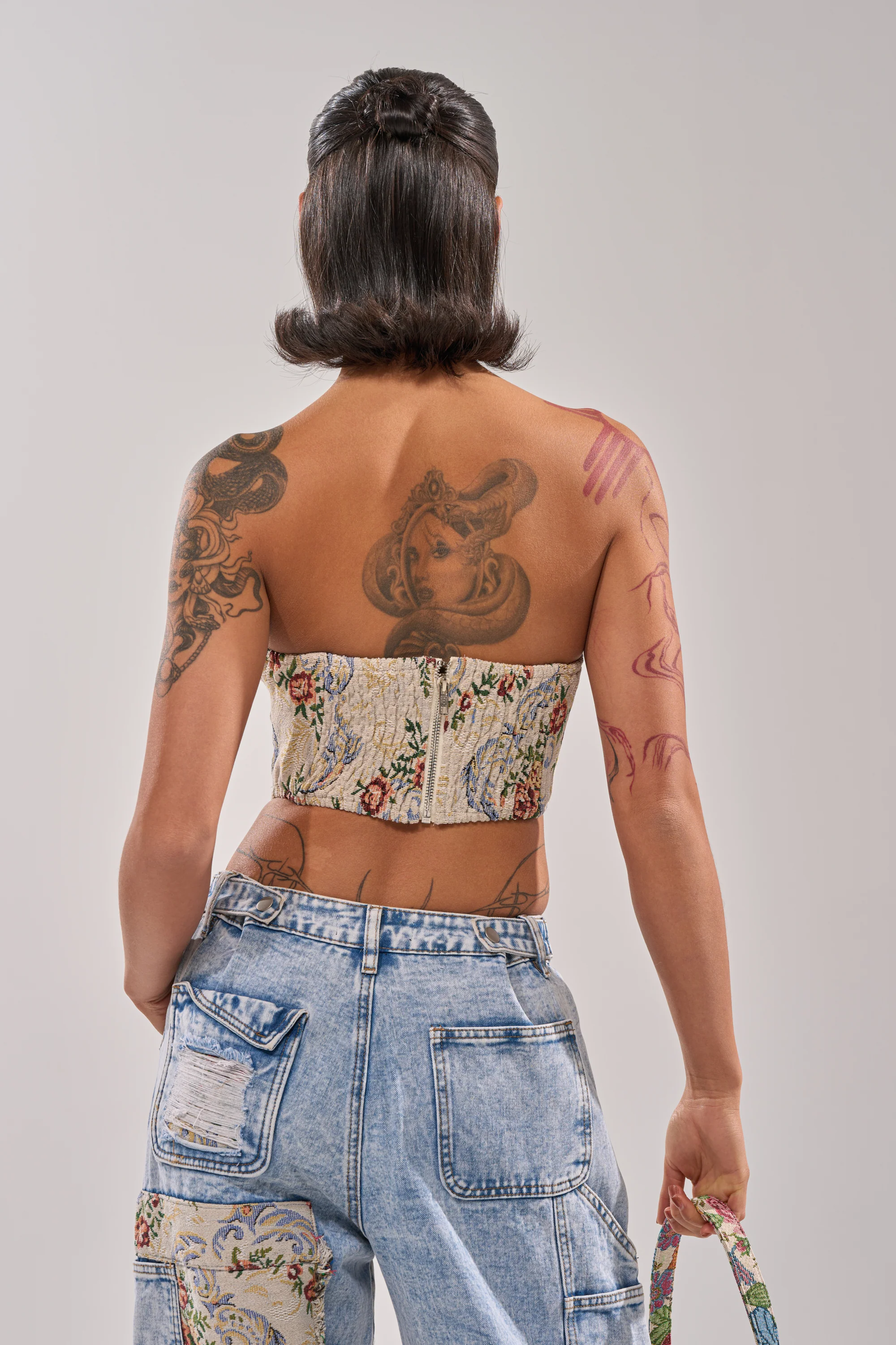 LANA DISTRESSED JACQUARD CORSET - Image 4