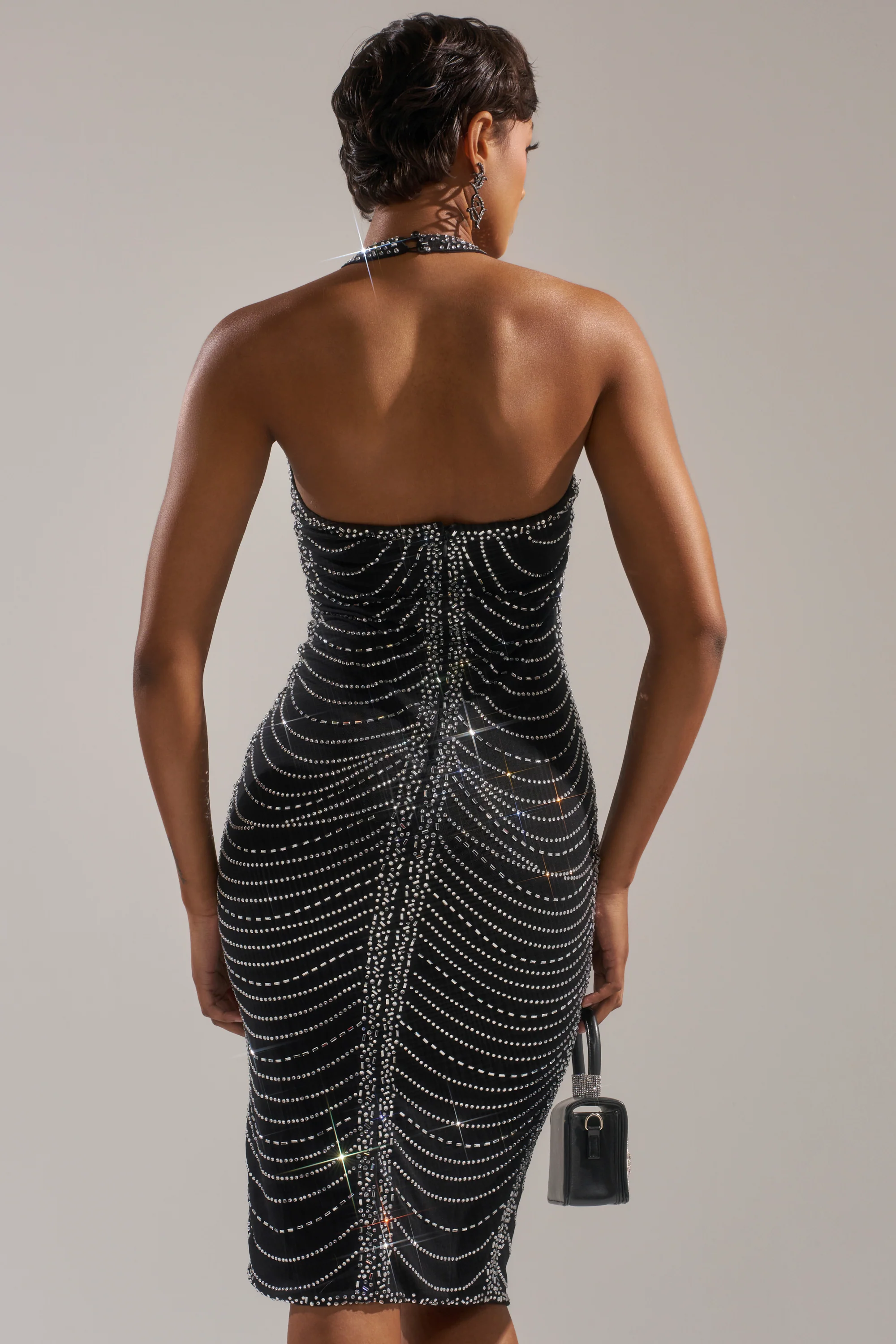 LANA RHINESTONE MIDI DRESS - Image 4