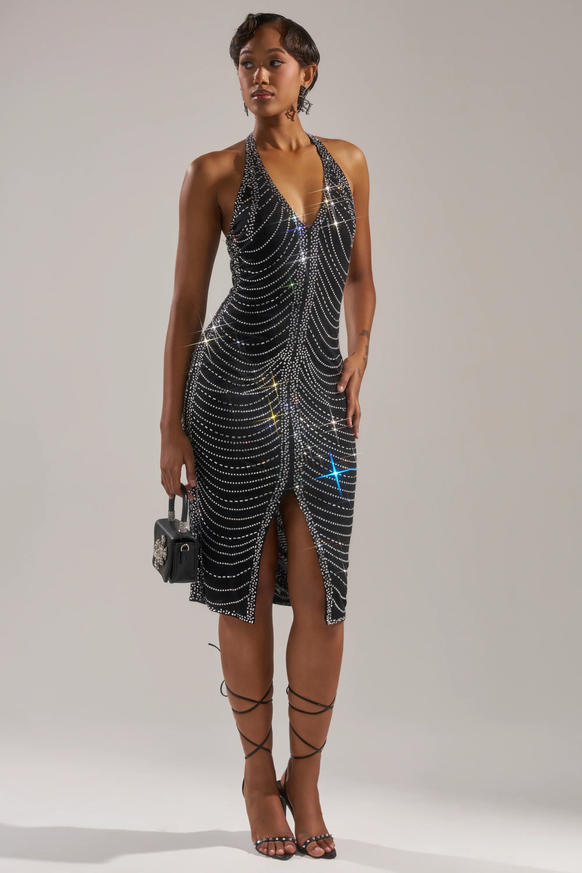 LANA RHINESTONE MIDI DRESS - Image 6