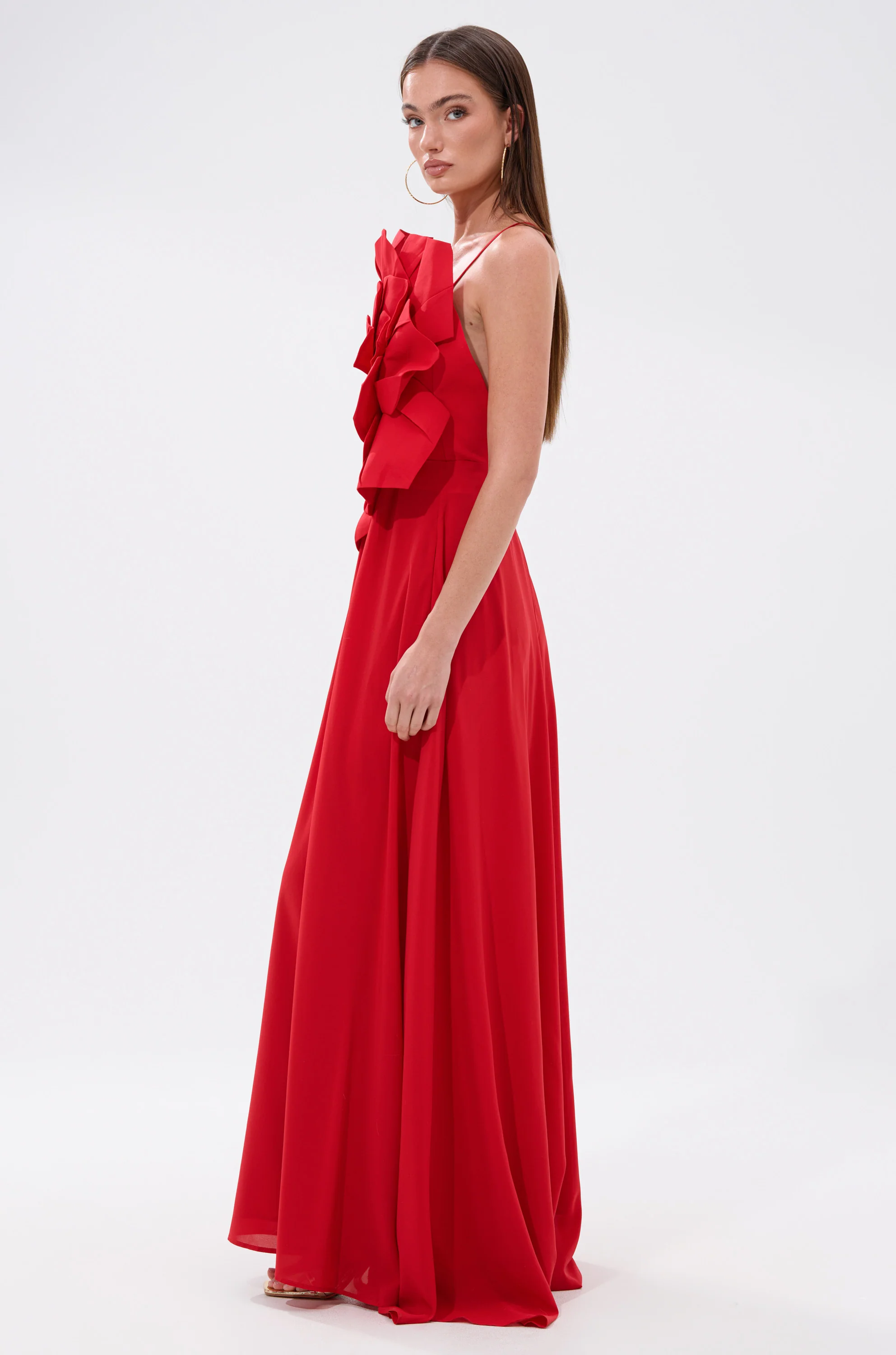 LANIE MAXI DRESS WITH FLOWER APPLIQUE - Image 4
