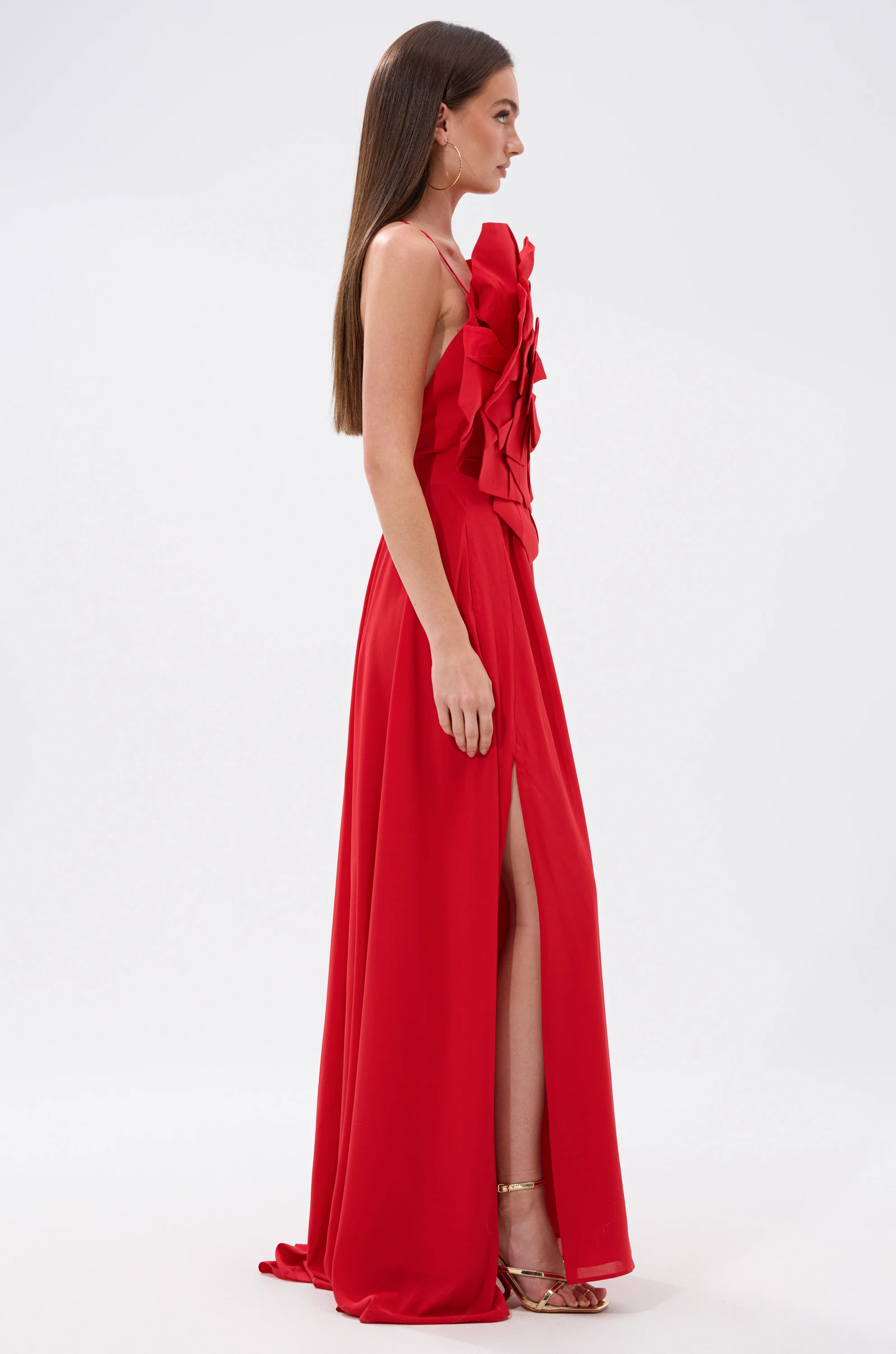 LANIE MAXI DRESS WITH FLOWER APPLIQUE - Image 5