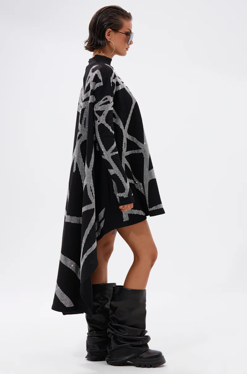 LANIE PRINTED RHINESTONE SWEATER DRESS - Image 5