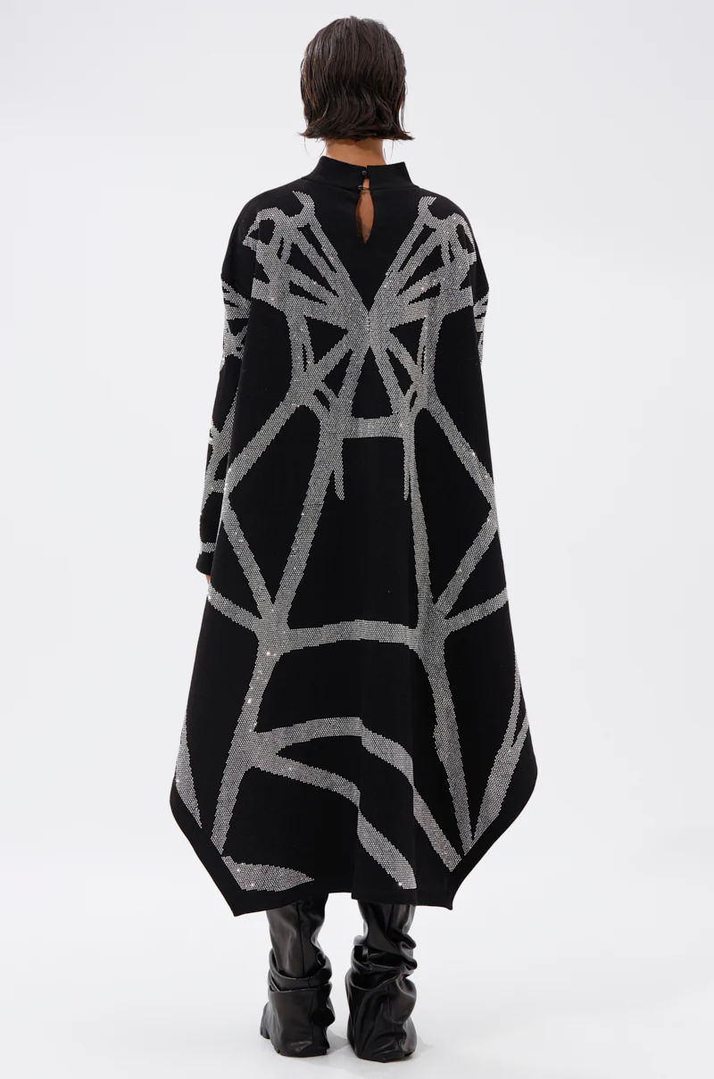 LANIE PRINTED RHINESTONE SWEATER DRESS - Image 6