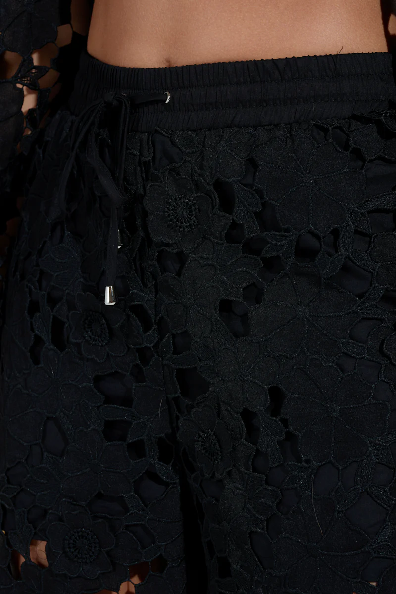 LATE NIGHT DREAMS FLORAL CUTOUT WIDE LEG PANT - Image 7