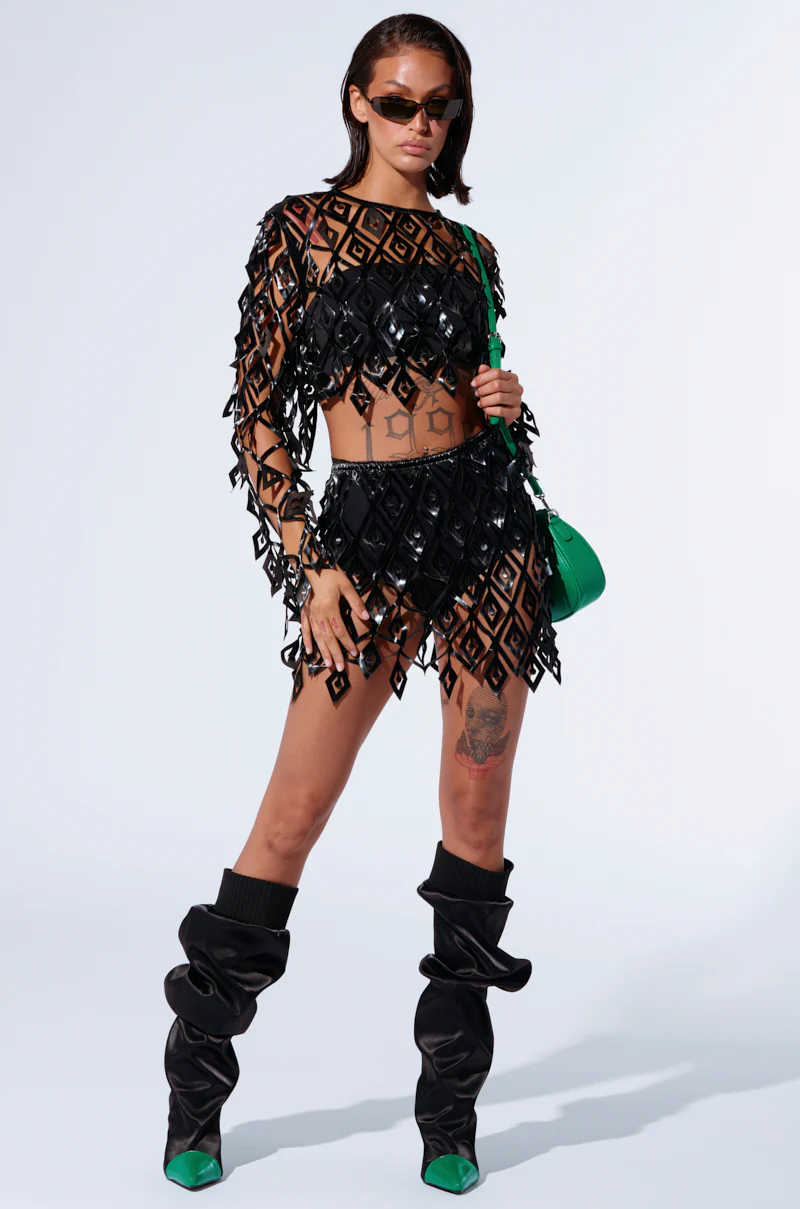 LATE NIGHT VIBES MINI SKIRT - Image 5