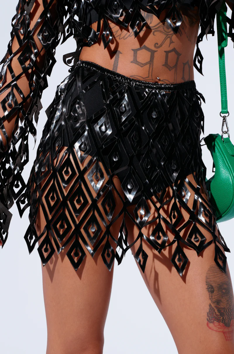 LATE NIGHT VIBES MINI SKIRT - Image 6