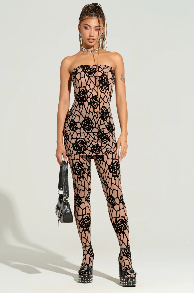 LATERS BABY PRINTED MINI DRESS AND TIGHTS SET - Image 2