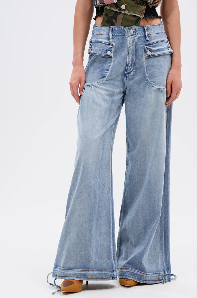 LAY IT LOW BALLOON PANT IN LIGHT BLUE - Image 2