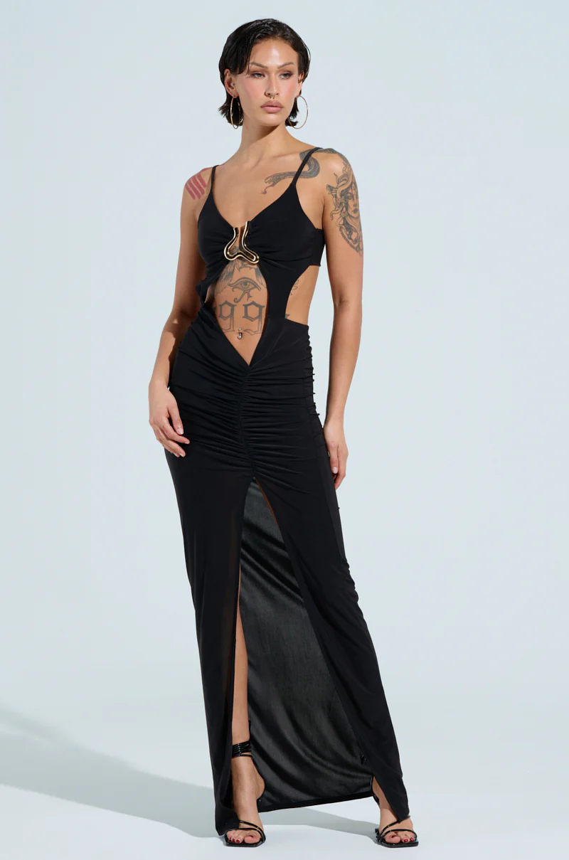 LAY IT LOW SLINKY MAXI DRESS - Image 2