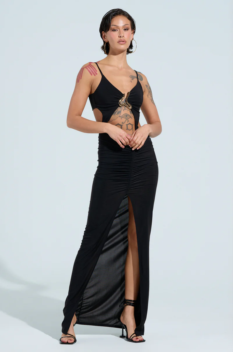 LAY IT LOW SLINKY MAXI DRESS - Image 3