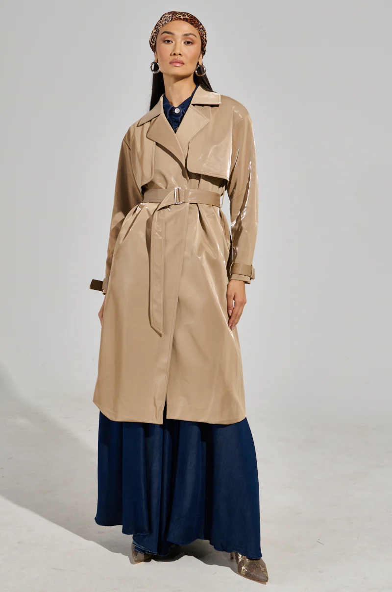 LEAH LO LIQUID VELVET TRENCH - Image 4