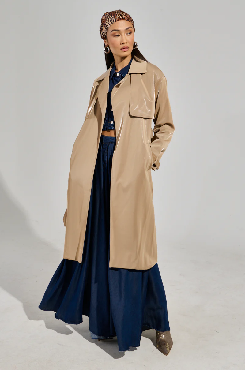 LEAH LO LIQUID VELVET TRENCH - Image 5