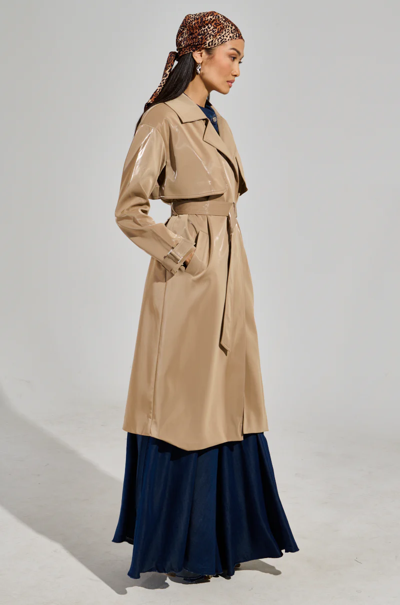 LEAH LO LIQUID VELVET TRENCH - Image 6