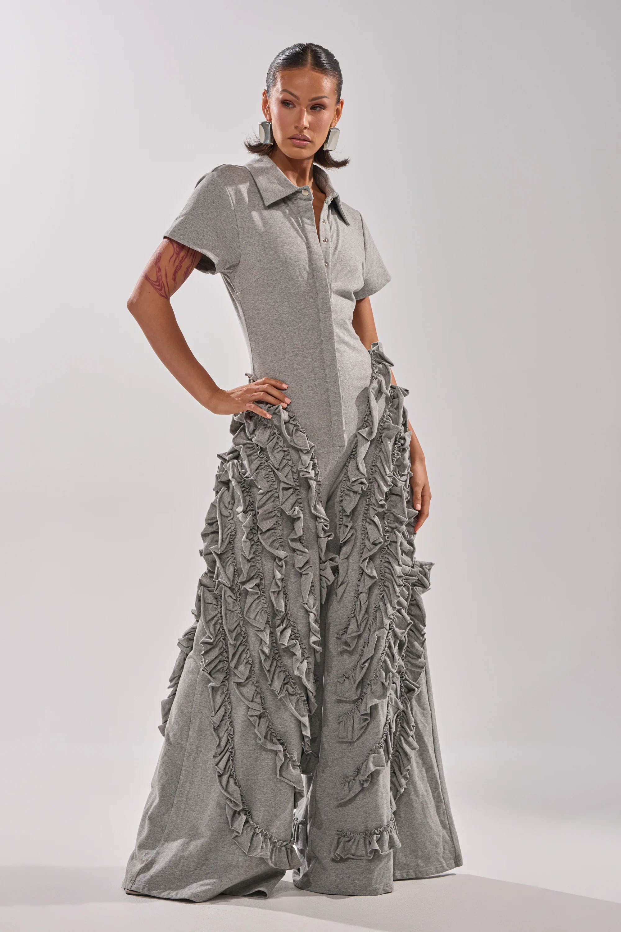 LEAH RUFFLE JUMPSUIT