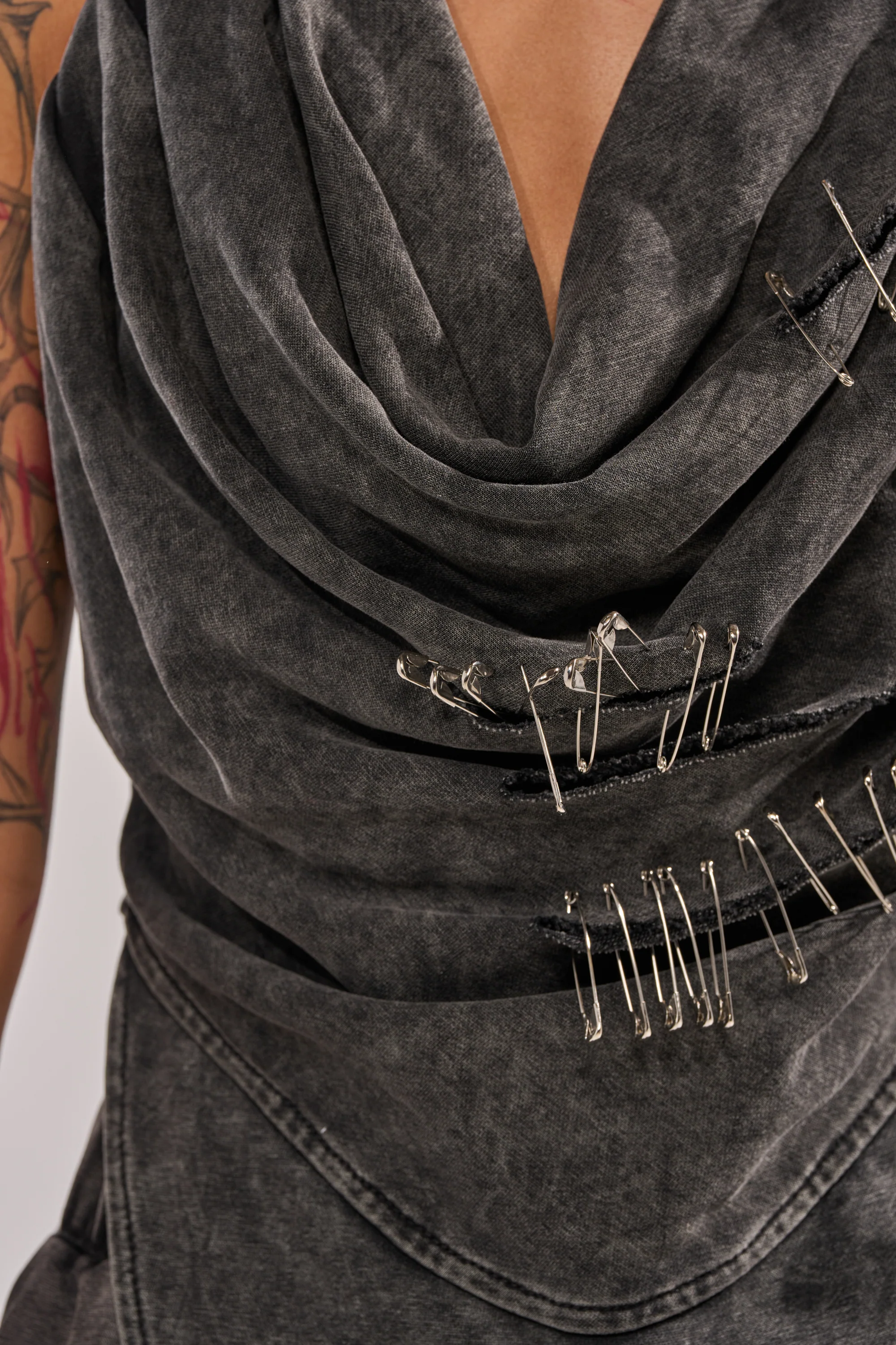 LEILA DISTRESSED COWL NECK TOP - Image 8