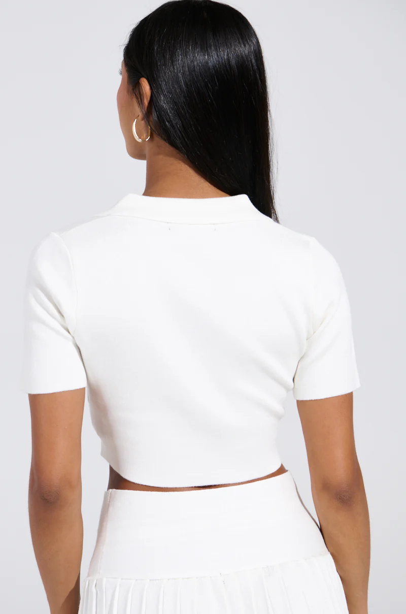 LEMONY EMILY BUTTON DOWN TOP IN WHITE - Image 3