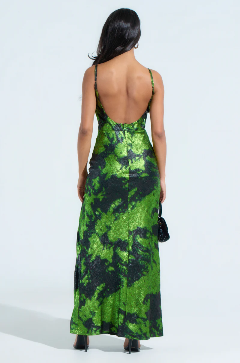 LENNON PRINTED METALLIC MAXI DRESS - Image 7
