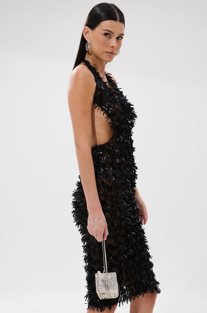 LENNOX SEQUIN MESH MIDI DRESS - Image 3