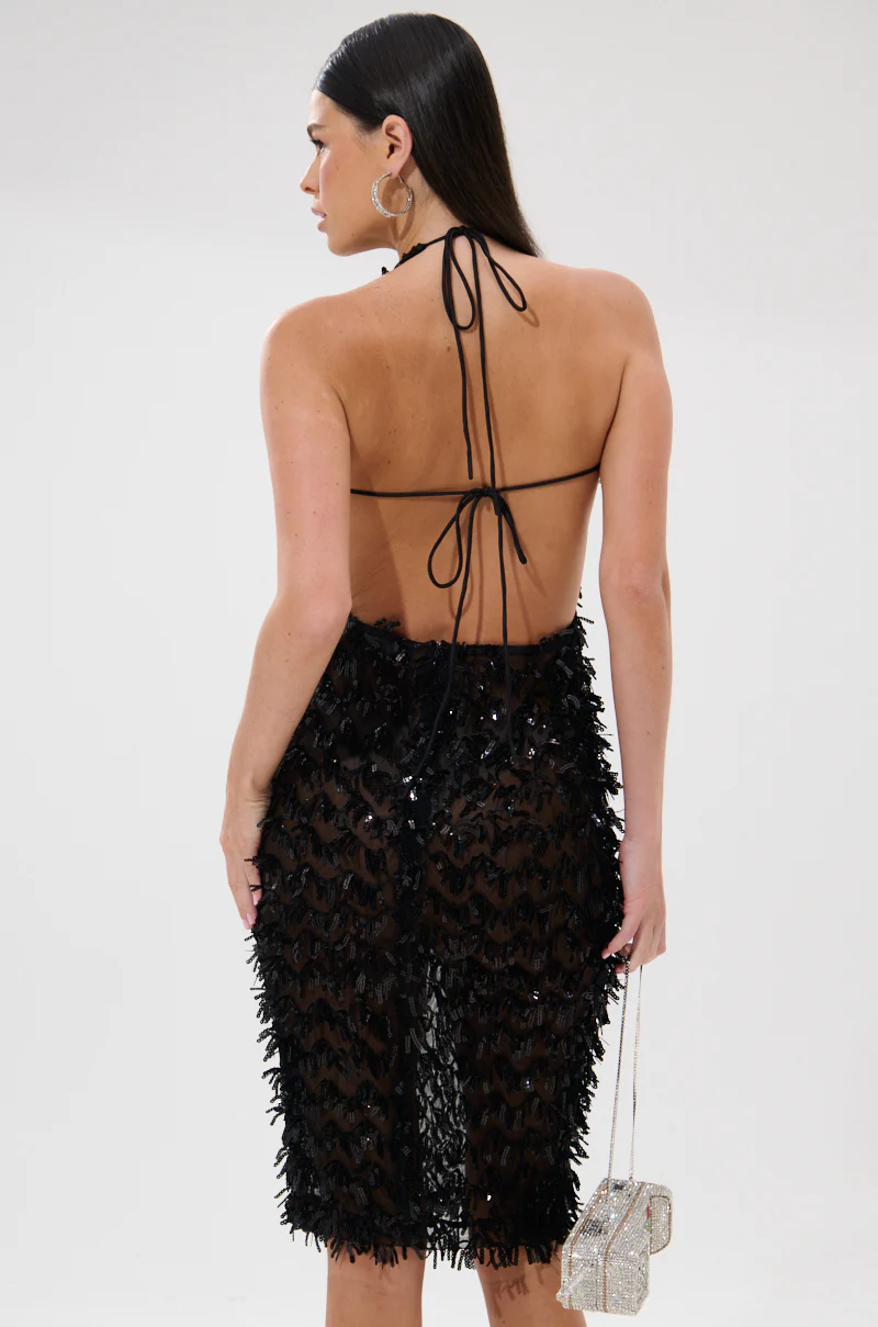 LENNOX SEQUIN MESH MIDI DRESS - Image 4