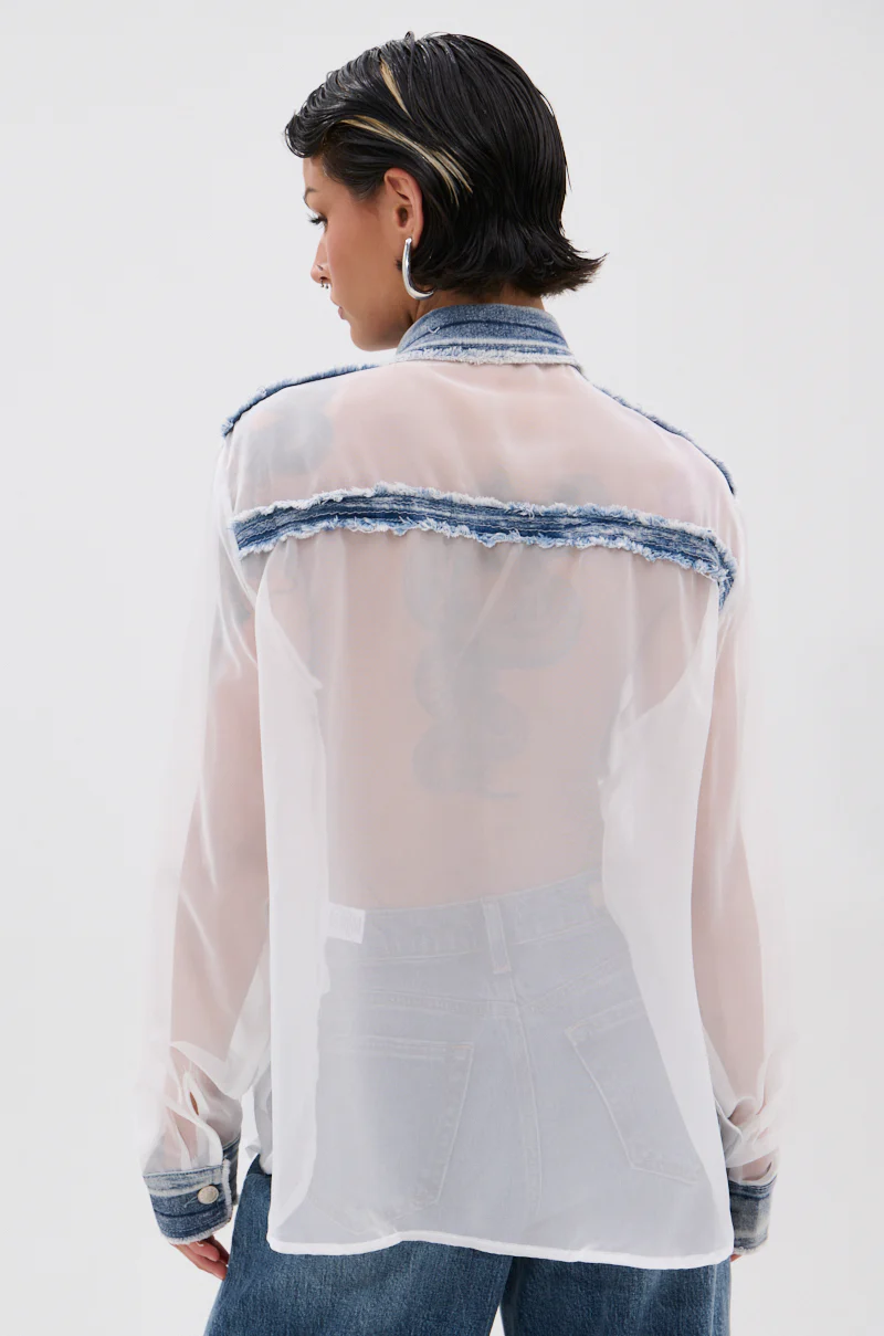 LET IT GO CHIFFON BUTTON DOWN - Image 6