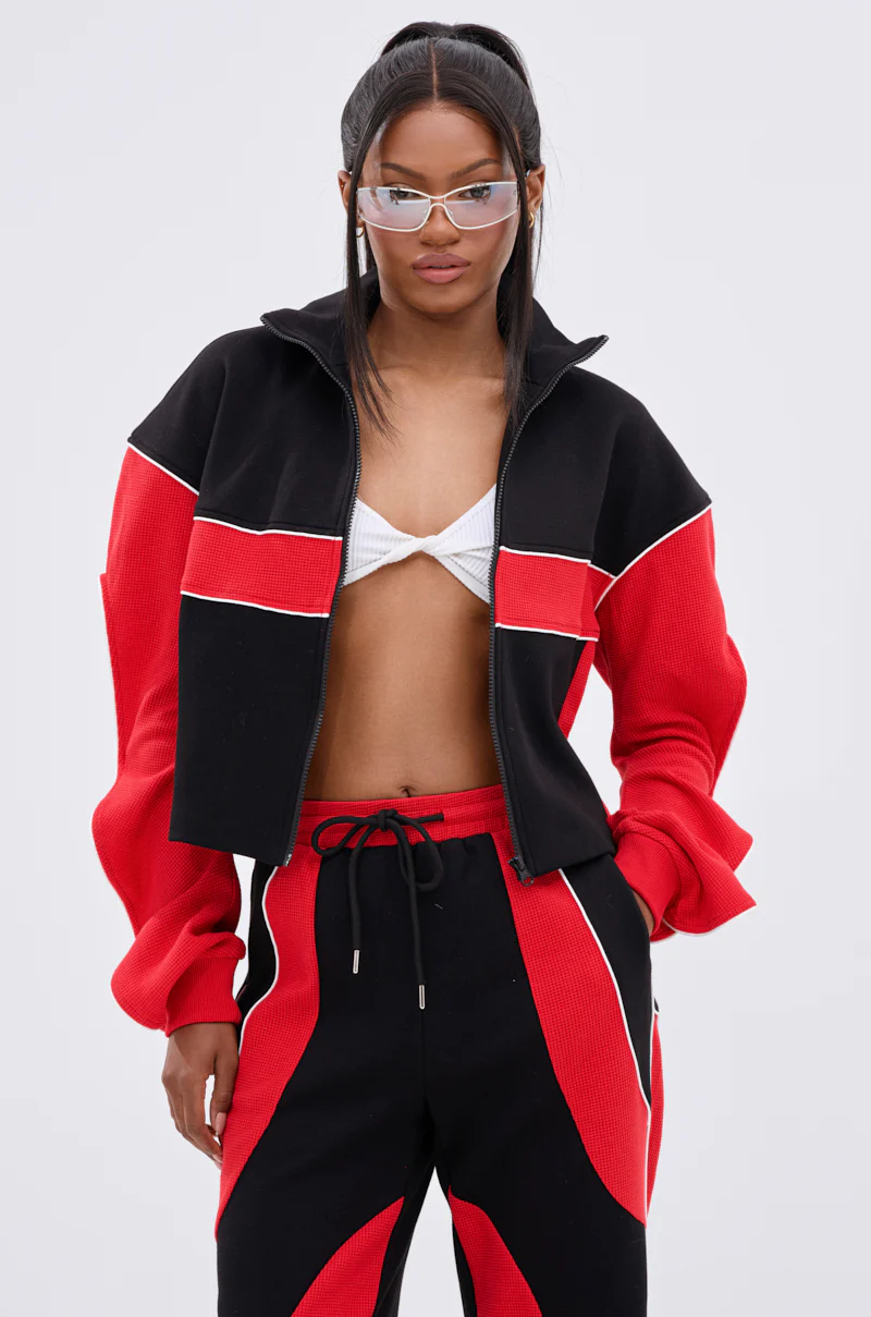 LET IT HAPPEN ZIP UP SWEATSHIRT