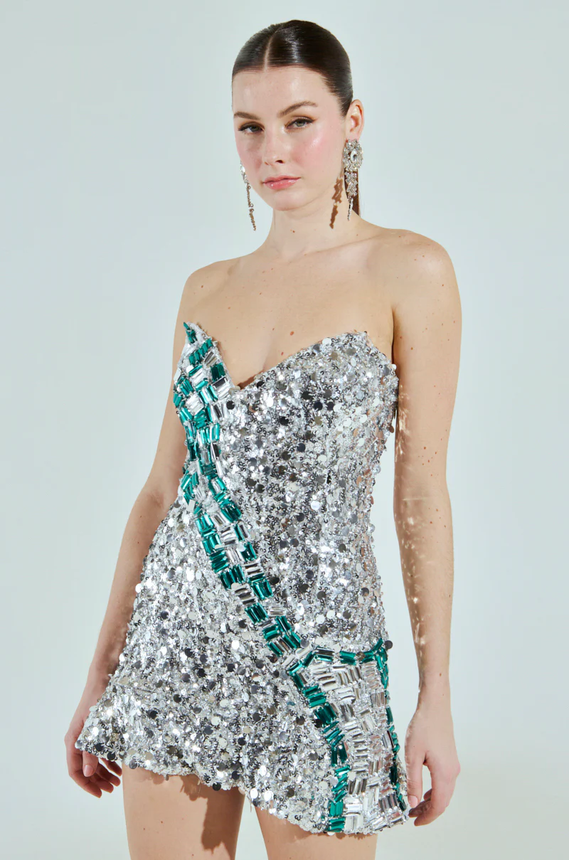 LET ME REMIND YOU RHINESTONE MINI DRESS - Image 3