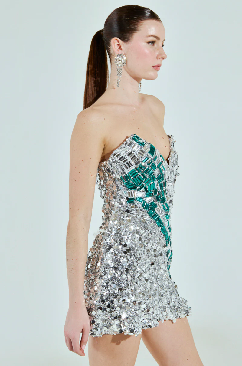 LET ME REMIND YOU RHINESTONE MINI DRESS - Image 5