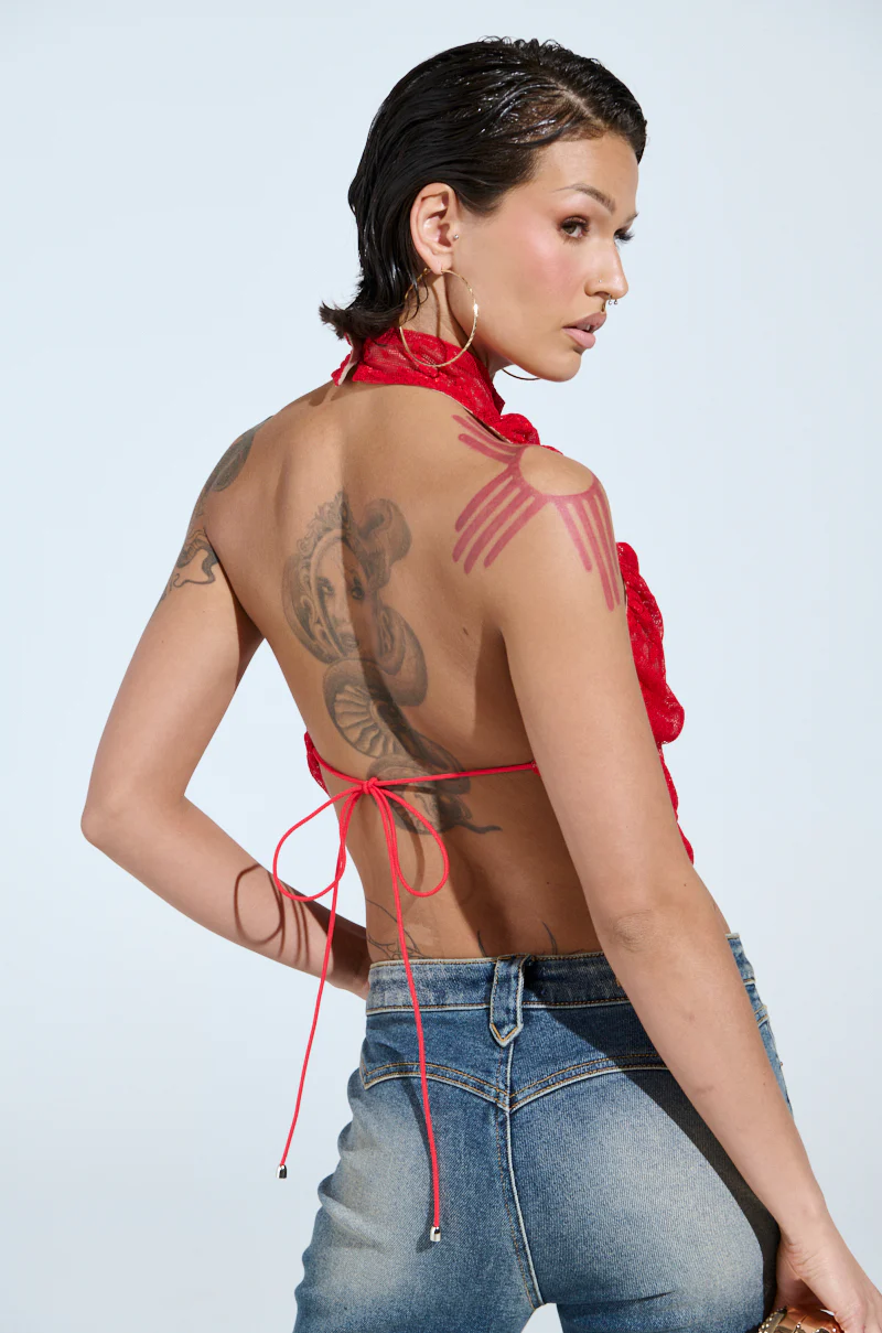 LETICIA LACE HALTER NECK TOP - Image 5