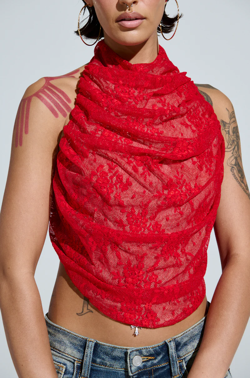 LETICIA LACE HALTER NECK TOP - Image 8