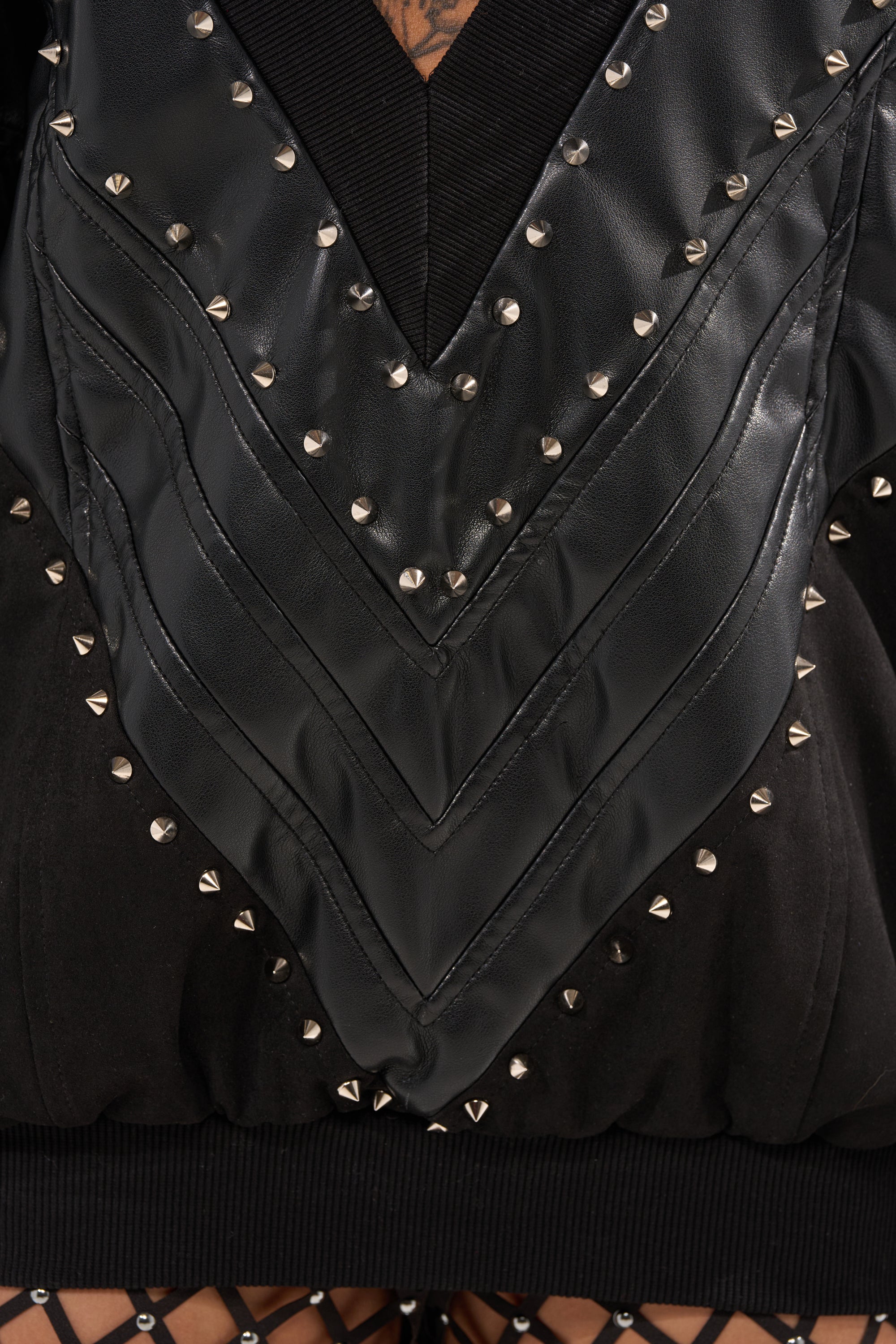 LETS DO THIS FAUX LEATHER SWEATSHIRT - Image 8