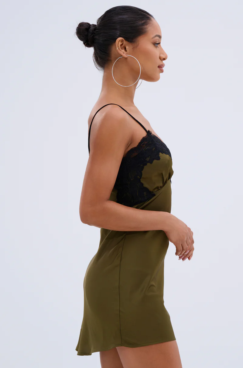 LET'S GET OUT OF HERE SATIN MINI DRESS - Image 3