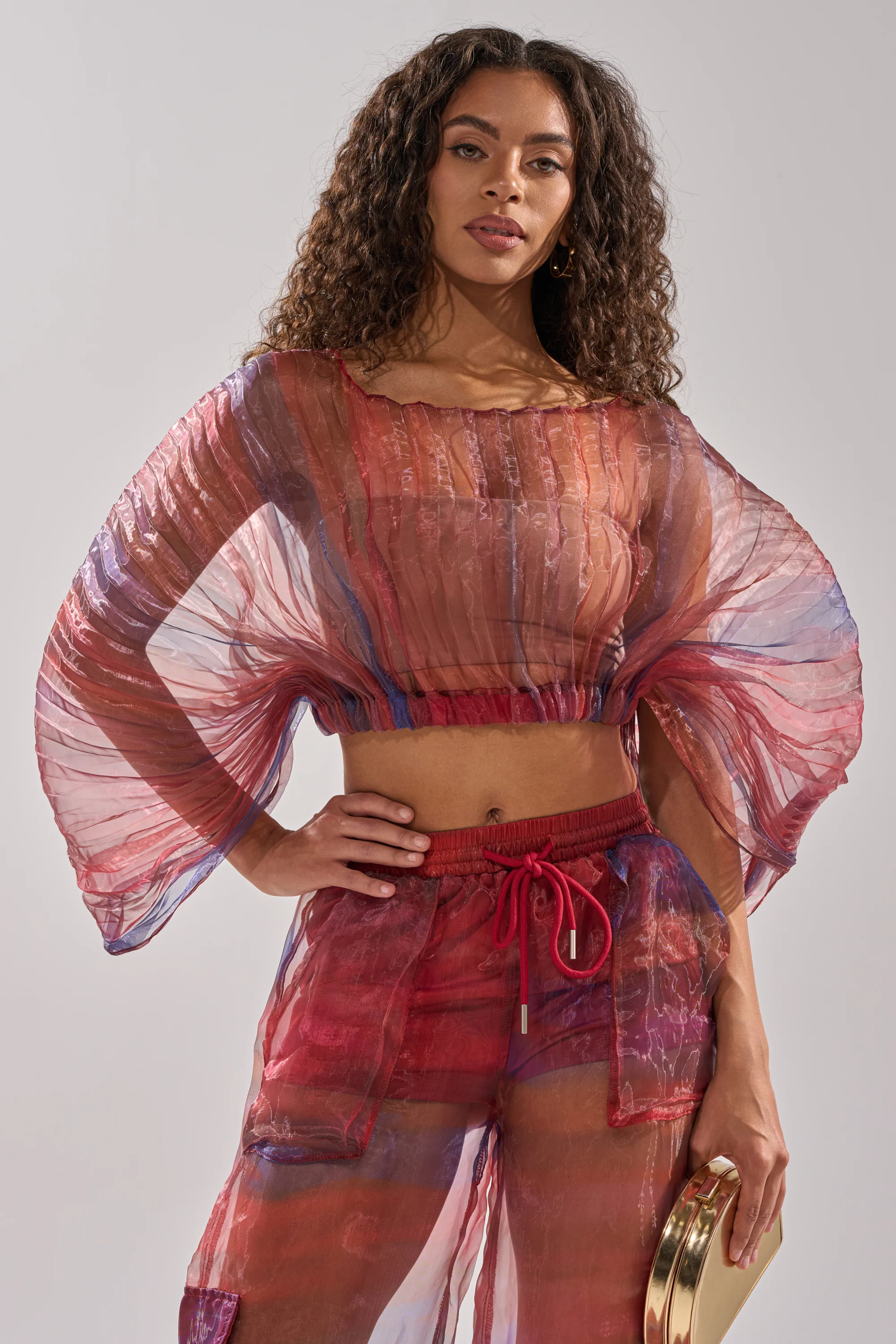 LETS LIVE IN THE MOMENT CHIFFON BLOUSE - Image 2