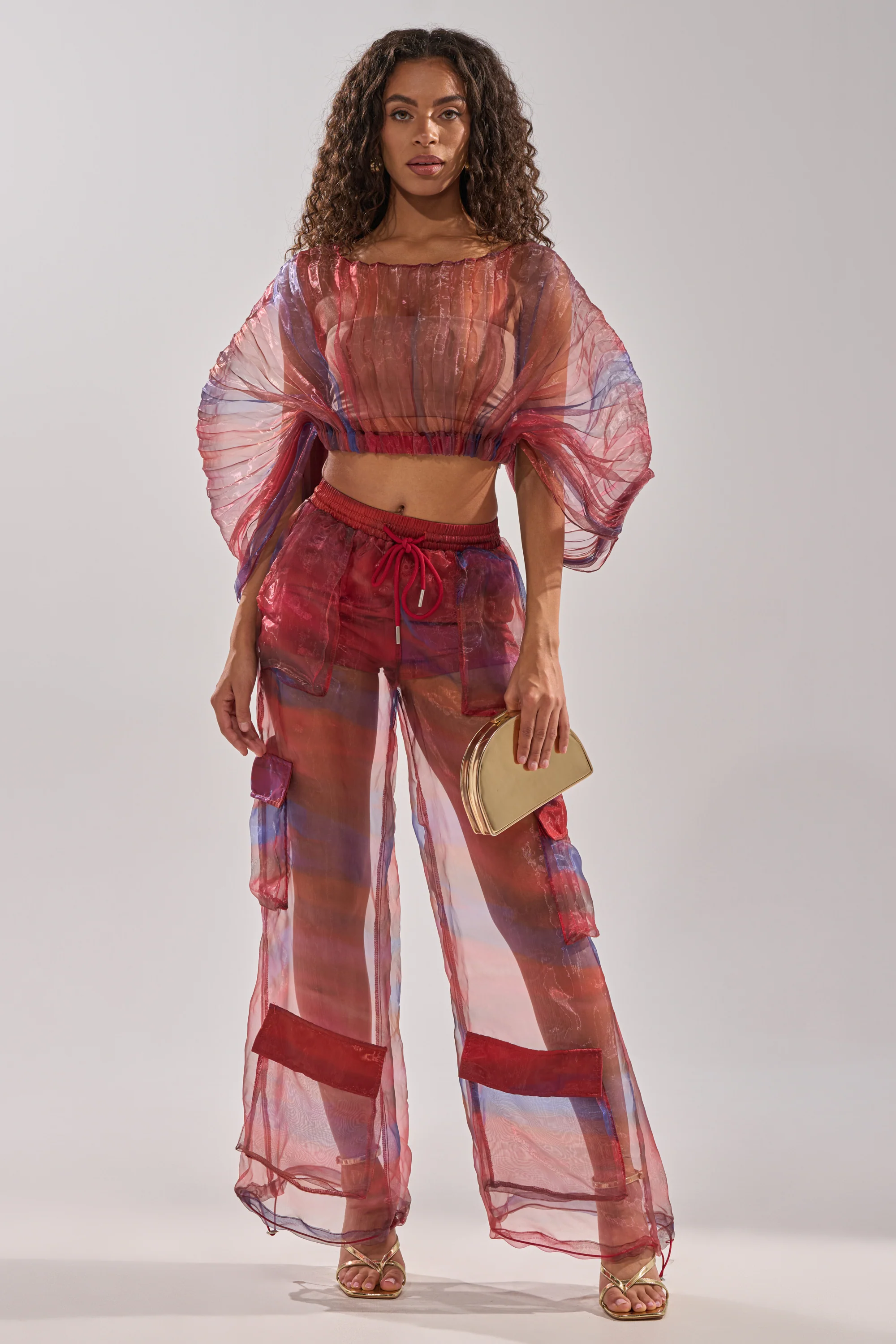 LETS LIVE IN THE MOMENT CHIFFON TROUSER