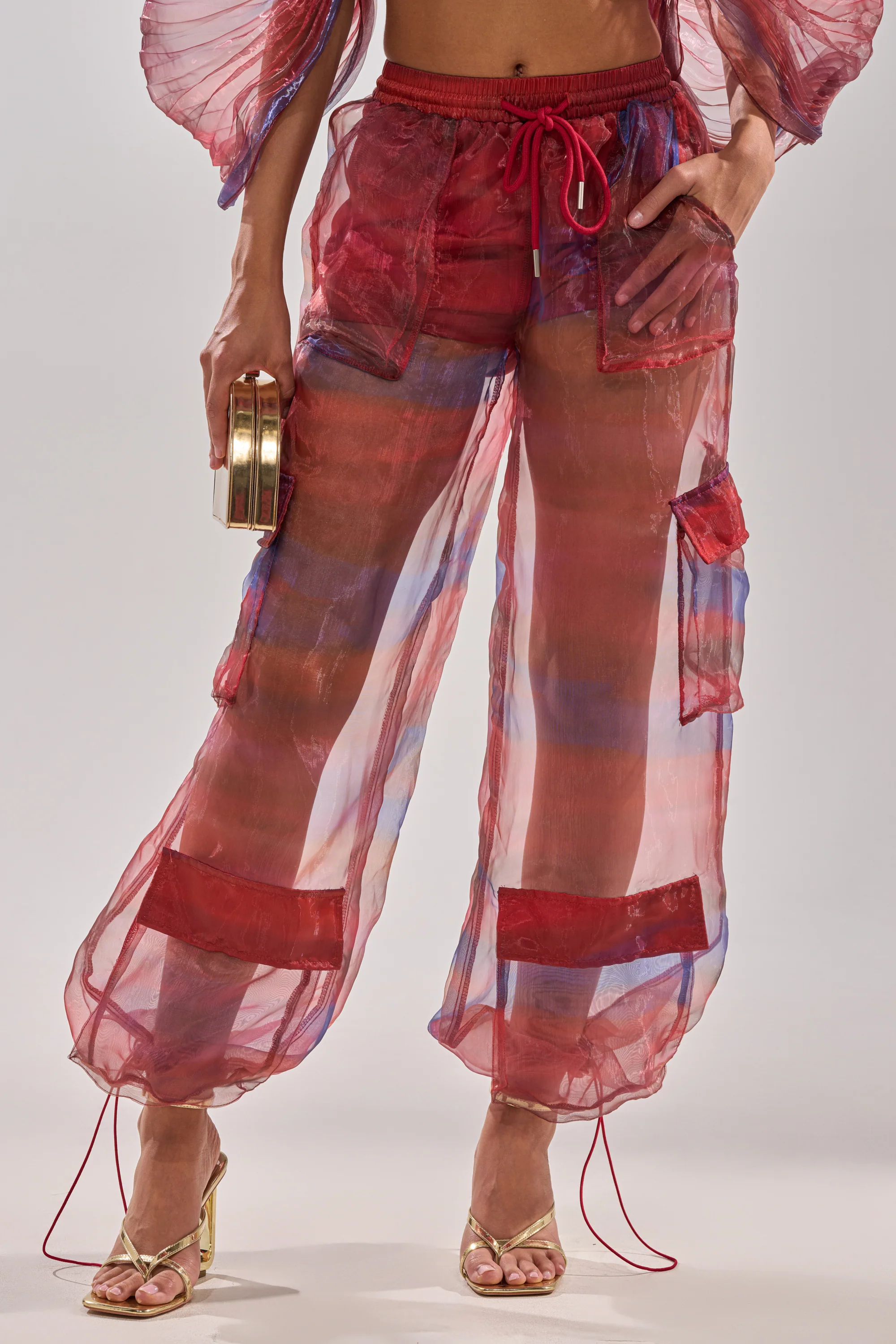 LETS LIVE IN THE MOMENT CHIFFON TROUSER - Image 3