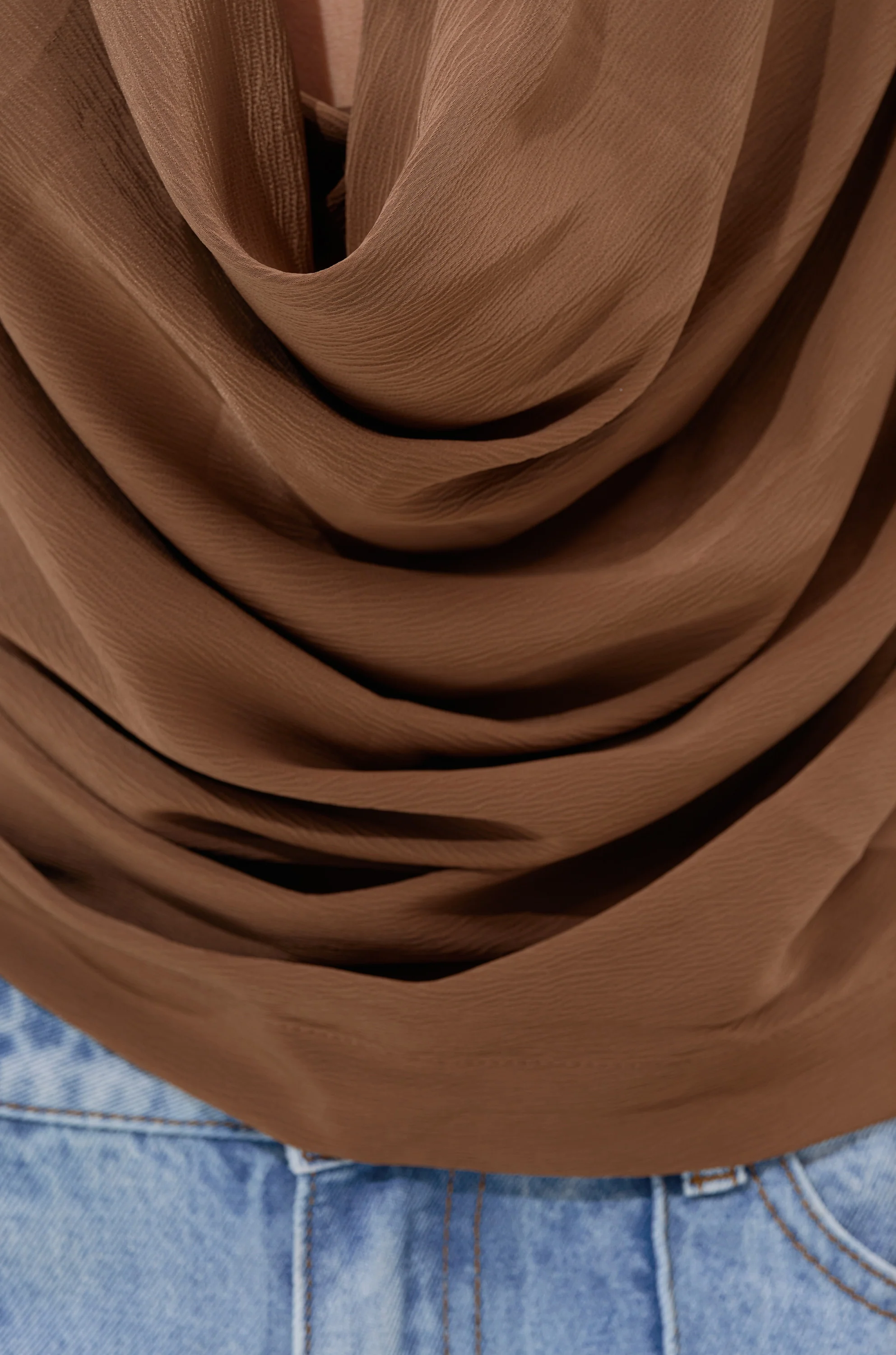 LEXI SATIN COWL NECK BLOUSE - Image 8