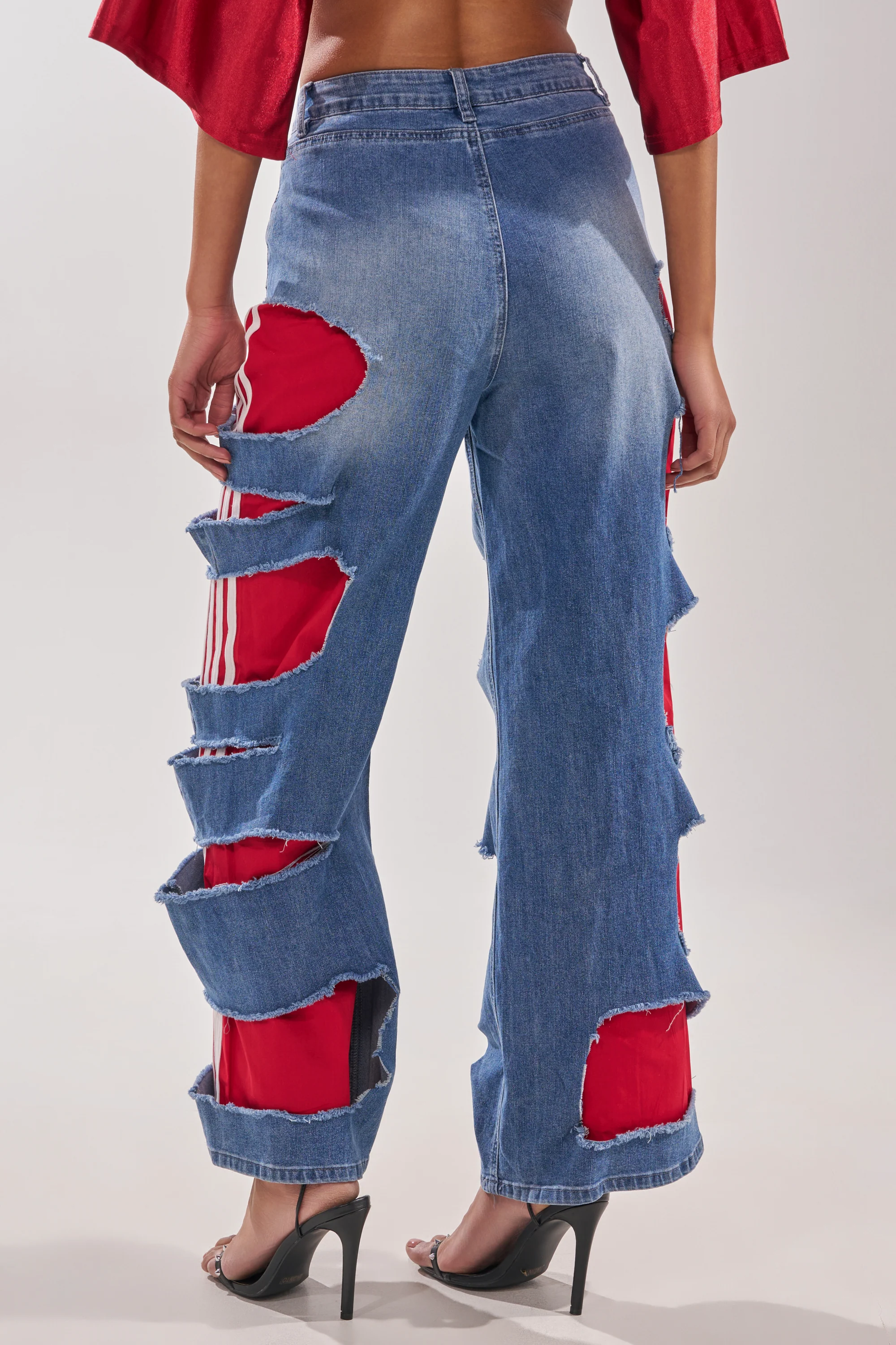 LEXIE LOW RISE DENIM TRACK PANT - Image 5