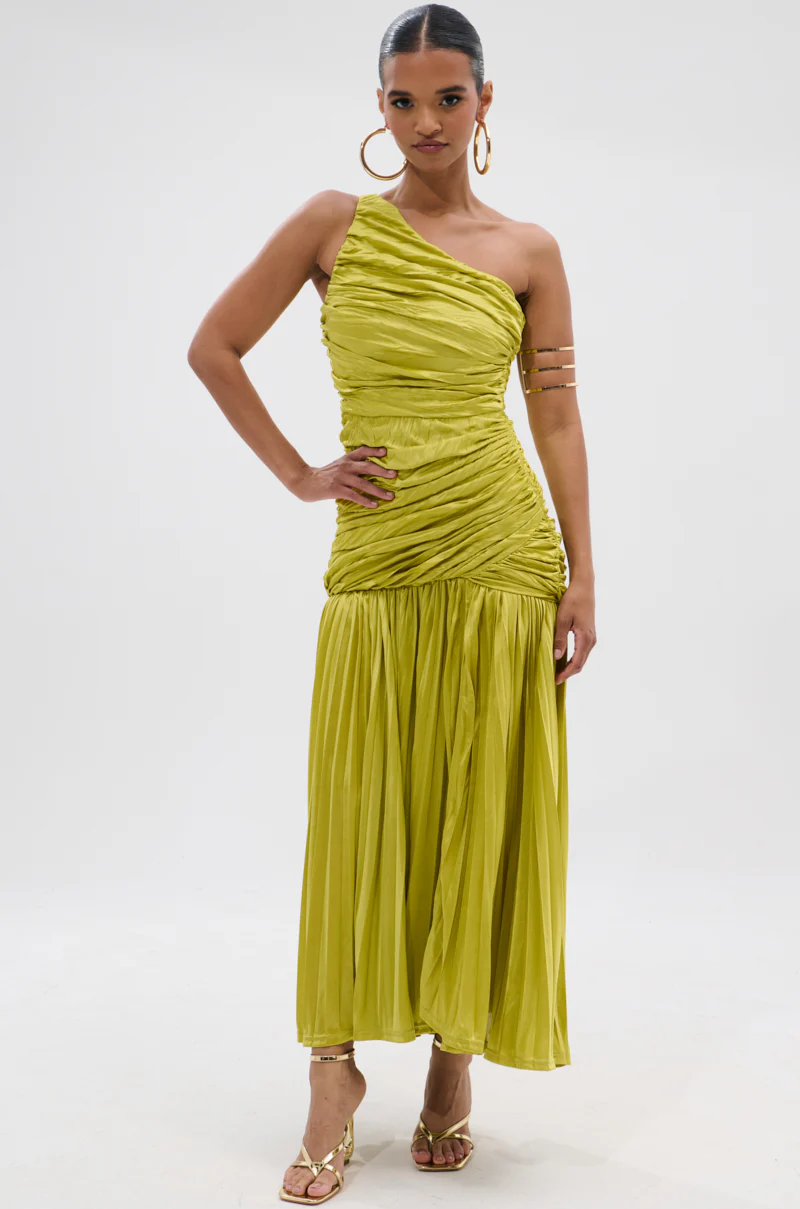 LIFE OF THE PARTY SATIN MIDI DRESS - Image 2